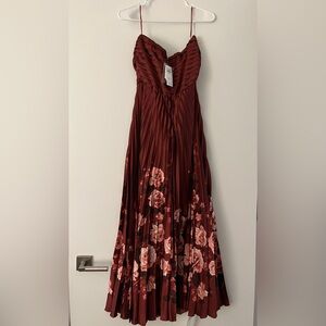 Floral Burgundy Dress